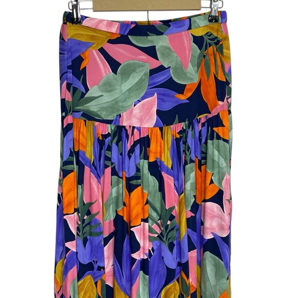 NWOT Abel The Label Maxi Skirt Womens S Anthropologie Floral Tropical Leonard - Picture 4 of 14
